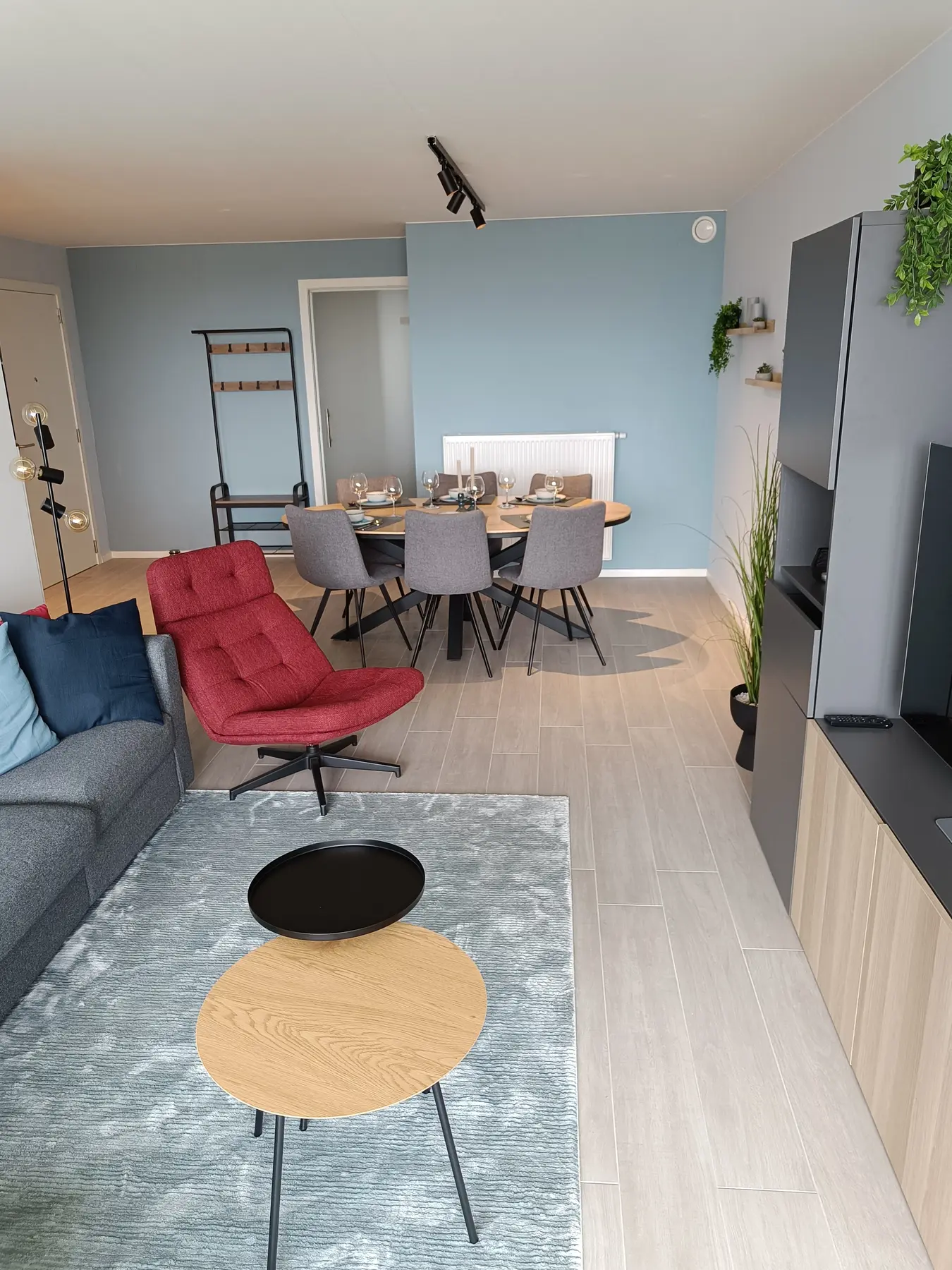 Lichte zithoek van het vakantieappartement in Blankenberge